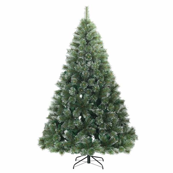 vidaXL Kunstig juletre med 300 LED med stativ gr&oslash;nn 180 cm PE og PVC