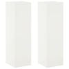 vidaXL Planteholder 2 pcs Hvit 30 x 30 x 100 cm St&aring;l