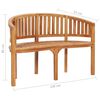 vidaXL Bananformet hagesofagruppe 3 deler heltre teak