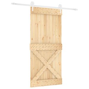 vidaXL Skyved&oslash;r 95 x 210 cm Massiv Furu Tre (Ubehandlet)