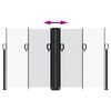 vidaXL Uttrekkbar sidemarkise hvit 140x1200 cm