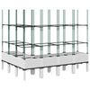 vidaXL Plantekasse med espalier hvit 160x120x142,5 cm PP
