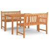 vidaXL Hagespisegruppe 3 deler heltre teak