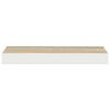 vidaXL Flytende vegghyller 4 stk eik og hvit 50x23x3,8 cm MDF