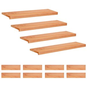 vidaXL Trappetrinn 12 stk. 100 x 25 x 2 cm Lakk Massiv b&oslash;ketre