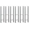 vidaXL Gjerdespyd 6 stk s&oslash;lv 12x6x60 cm galvanisert st&aring;l