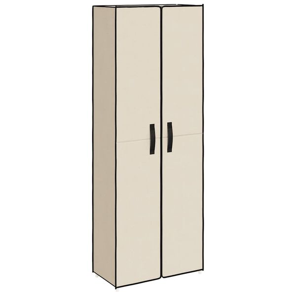 vidaXL Skoskap kremhvit 60x30x166 cm stoff