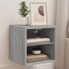 vidaXL Vegghengt TV-benk med LED gr&aring; sonoma 30x28,5x30 cm
