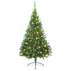 vidaXL Kunstig Forh&aring;ndsopplyst Juletre med 300 LED gr&oslash;nn 180 cm PVC