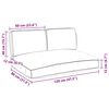 vidaXL Pallet Pute Sett 3 pcs Krem 120 x 80 x 12 cm Oxford-stoff