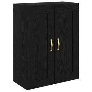 vidaXL Veggskap Svart Eik 69,5 x 34 x 90 cm Konstruert tre