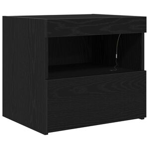 vidaXL Nattbordskap Svart Eik 50 x 40 x 45 cm Konstruert tre