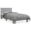 vidaXL Sengeramme gr&aring; sonoma 75x190 cm konstruert tre og metall