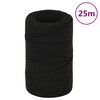 vidaXL Arbeidstau svart 2 mm 25 m polyester