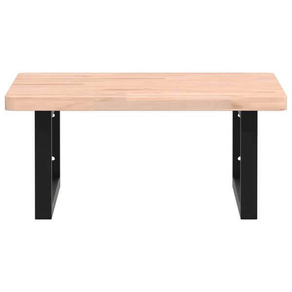 vidaXL Servanthylle veggmontert st&aring;l og heltre b&oslash;ketre