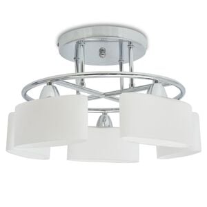 vidaXL Taklampe med ellipseformede glasskjermer for 5 E14-p&aelig;rer 200 W