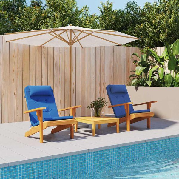 vidaXL Stolpute med pute 2 pcs Blå 58 x 77 x 4.5 cm Oxford-stoff