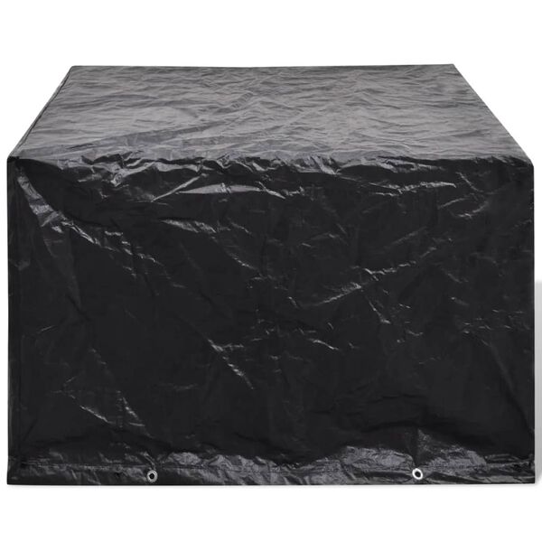 vidaXL Hagemøbeltrekk 2 stk 4 personer polyrotting 8 maljer 113x113 cm