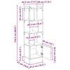vidaXL Bokhylle Artisan Eik 44,5 x 30 x 154,5 cm Konstruert tre