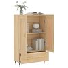 vidaXL Highboard sonoma eik 69,5x31x115 cm konstruert tre