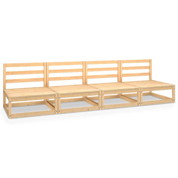 vidaXL 4-seters hagesofa heltre furu