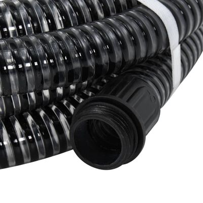 vidaXL Sugeslange med messingkoblinger svart 1,1" 20 m PVC