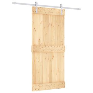 vidaXL Skyvedør med monteringstilbehør 95x210 cm heltre furu