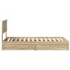 vidaXL Seng med Oppbevaring Sonoma eik 90 x 200 cm Konstruert tre