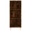 vidaXL Highboard r&oslash;kt eik 34,5x34x180 cm konstruert tre
