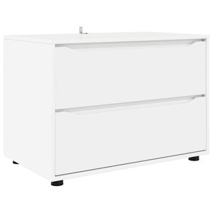 vidaXL Oppbevaringsskap 80 x 48 x 57 cm Konstruert tre Hvit
