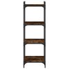 vidaXL Bokhylle 4 etasjer røkt eik 40x30x120 cm konstruert tre