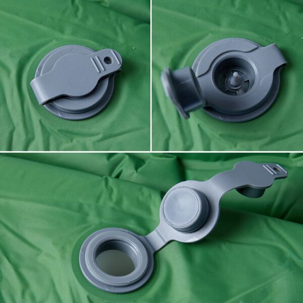 vidaXL Selvoppbl&aring;sende campingmadrass med pute for 1 person gr&oslash;nn