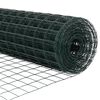 vidaXL Gjerde med stolpe gr&oslash;nn 0,4 x 25 m St&aring;l og PVC