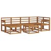 vidaXL Utend&oslash;rs sofa-sett 7 pcs Naturlig Solid akasietre
