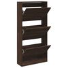 vidaXL Skoskap brun eik 60x21x125,5 cm konstruert tre
