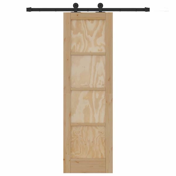 vidaXL Skyved&oslash;r ORKDAL Brun 61 x 198,5 cm Massiv furu