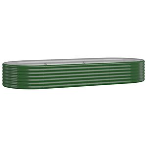 vidaXL H&oslash;ybed galvanisert st&aring;l 249x100x36 cm gr&oslash;nn