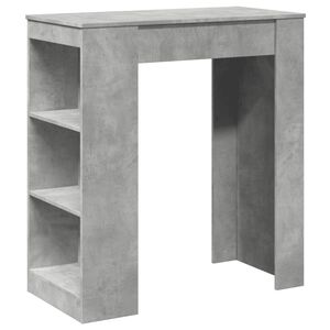 vidaXL Barbord med stativer betonggr&aring; 95x47x103,5 cm konstruert tre