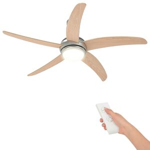 vidaXL Takvifte med lys og fjernkontroll &Oslash; 130 cm Sonoma