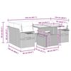 vidaXL Hagesofaer med puter 7 deler grå polyrotting