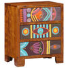 vidaXL Skjenk flerfarget 50x35x60 cm heltre akasie