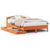 vidaXL Sengeramme uten madrass brun 135x190 cm heltre furu
