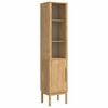 vidaXL H&oslash;yt baderomsskap FLORO Vokset Brun 35 x 30 x 160 cm