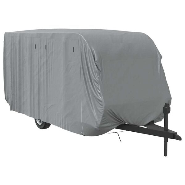 vidaXL Campingvogntrekk gr&aring; 610x250x220 cm ikke-vevet stoff