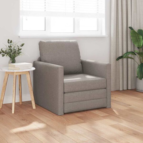 vidaXL Sofa seng Gråbrun 74 x 77 x 81 cm stoff