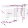vidaXL Radiatordeksel svart 152x19x81,5 cm MDF