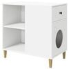 vidaXL Katt Hus Hvit 72 x 42,5 x 70 cm Konstruert tre