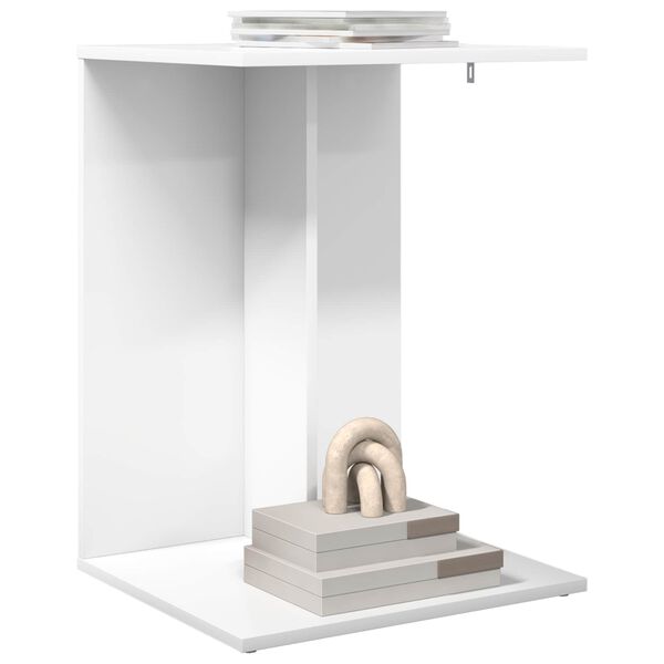 vidaXL Sidetabell Hvit 45 x 40 x 62,5 cm Konstruert tre