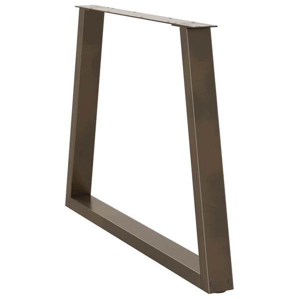 vidaXL Spisebordben V-formet 2 stk naturst&aring;l 100x(72-73,3) cm st&aring;l