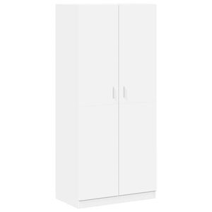 vidaXL Garderobe hvit 90x52x200 cm konstruert tre